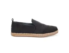 Black metallic woven women's deconstructed alpargatas online