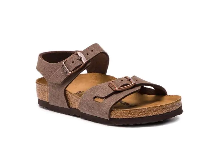 Birkenstock Rio Mocha Narrow Easy Nubuck Kids Sandals Avantisport