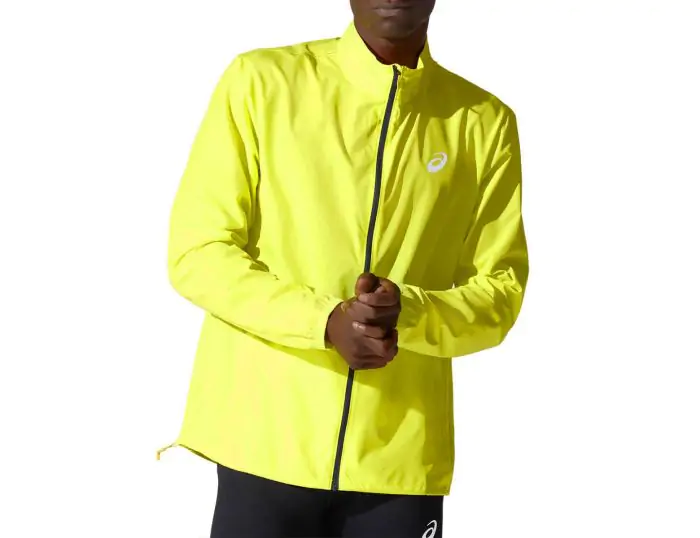 Asics running jacket yellow hot sale