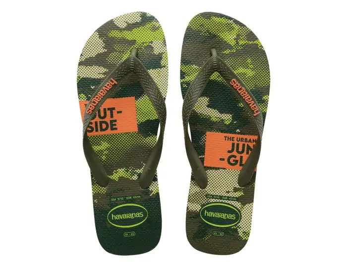 Camo havaianas mens top