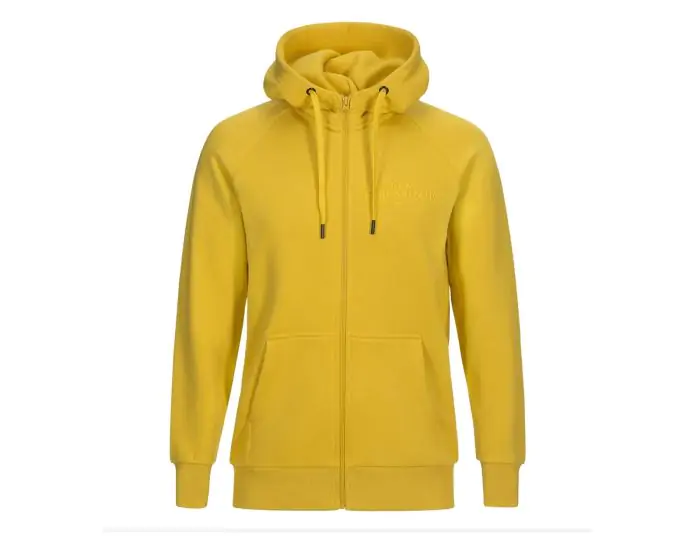 Peak Performance Logo zip Hoodie Yellow mens hoodie Avantisport
