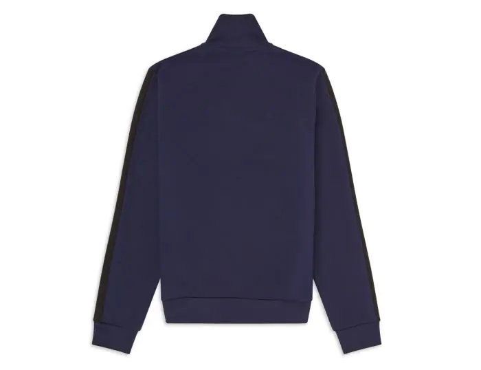 Fred perry contrast panel track jacket blac hotsell