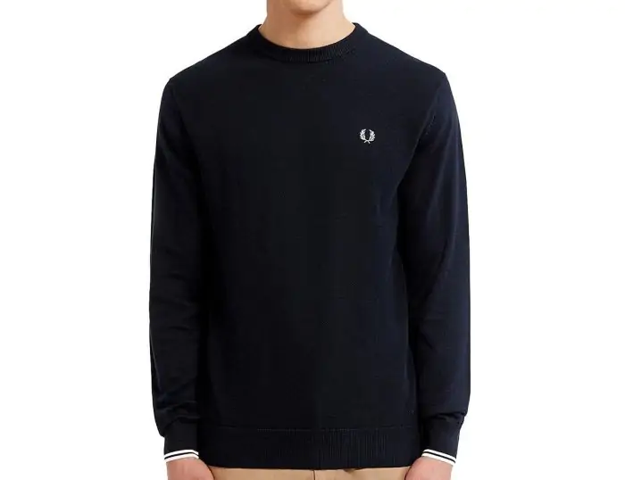 Fred Perry Textured Front Panel Jumper Jumpers Avantisport