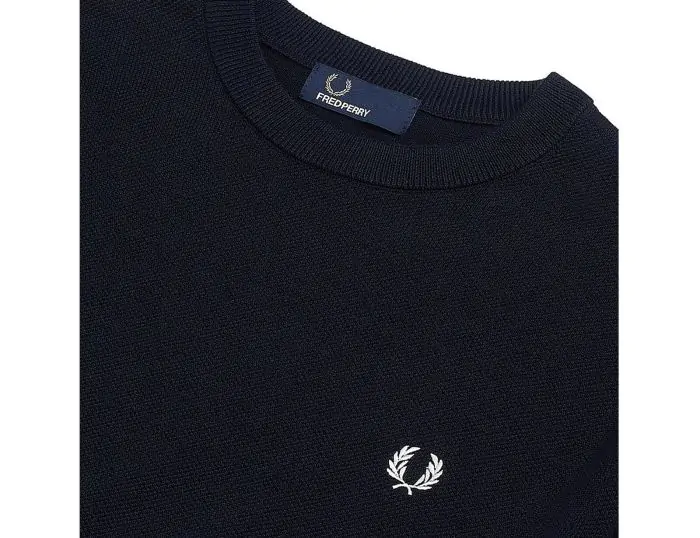 Fred Perry Textured Front Panel Jumper Jumpers Avantisport