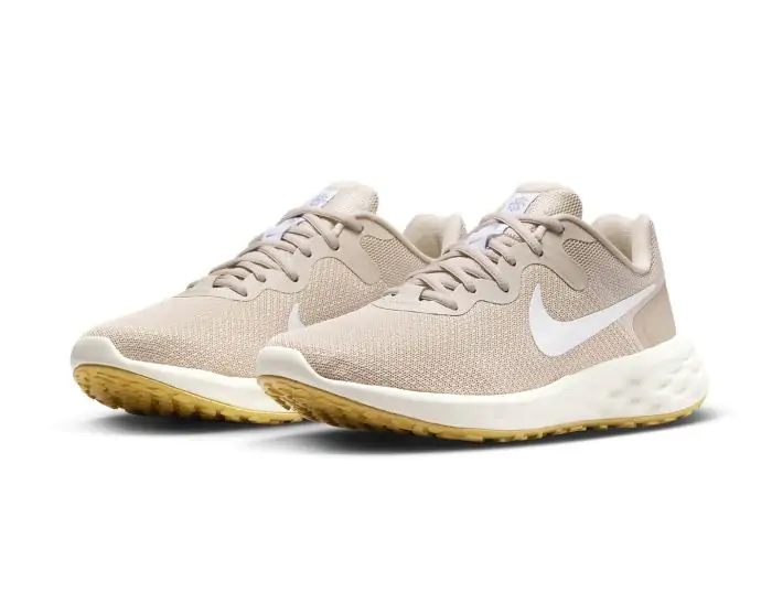 Nike Revolution 6 Next Nature Women Beige Hardloopschoenen Avantisport