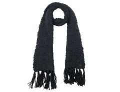 Jail Jam - Cuddle Scarf With Fringes - Black Scarf Women