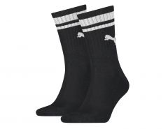 Puma - Crew Heritage Striped  - Black Sock