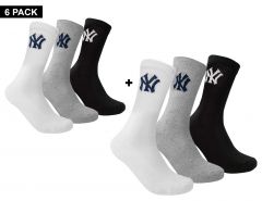 New York Yankees - 6-Pack Crew Socks - 6 Pair Socks