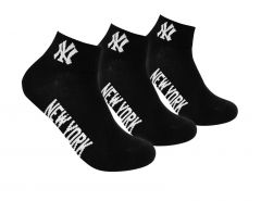 New York Yankees - 3-Pack Quarter Socks - Black Socks