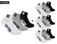 New York Yankees - 12-Pack Quarter Socks - Socks Bundle
