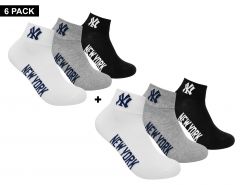 New York Yankees - 6-Pack Quarter Socks - Socks