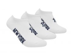 New York Yankees - 3-Pack Sneaker Socks - Ankle Socks White
