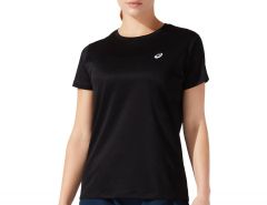 Asics - Core Short Sleeve Top - Black Sports Shirt Women