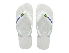 Havaianas - Brasil Logo - White Slippers