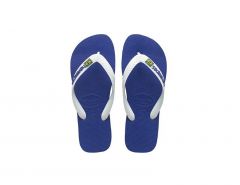 Havaianas - Brasil Logo - Blue Slippers Kids