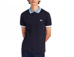 Fred Perry - Contrast Rib Polo Shirt - Polo Shirt Fred Perry