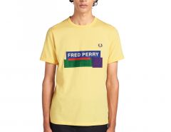 Fred Perry - Mixed Graphic T-shirt - Yellow T-shirt