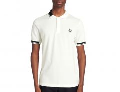 Fred Perry - Abstract Collar Polo Shirt - Polo Shirt White