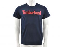 Timberland - Seasonal Linear Logo tee Slim fit  - Blue t-shirt