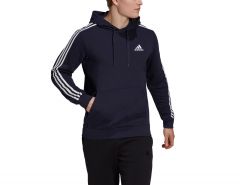 adidas - Essentials Fleece 3S Hoodie - Blue Hoodie