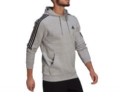 adidas - Essentials Fleece Cut 3-Stripes Hoodie - Grey Hoodie
