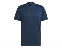 adidas - D2M 3-Stripes Back Tee - Blue Sports Shirt