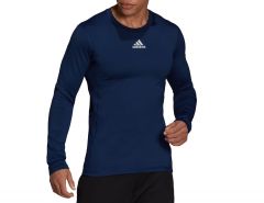 adidas - Techfit Warm Long Sleeve Top - Blue Compression Top