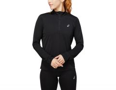 Asics - Core Longsleeve 1/2 Zip Top - Black Running Top