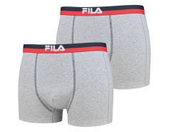 Fila - Man Boxer Elastic Band 2-pack - Grey Boxershorts