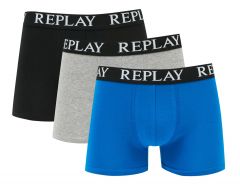 Replay - Boxer Basic Cuff Logo 3 Pack - Trunks Men
