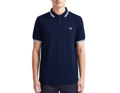 Fred Perry - Twin Tipped Shirt - Dark Blue Polo Shirt