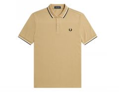 Fred Perry - Twin Tipped Shirt - Beige Polo Shirt