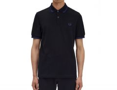 Fred Perry - Twin Tipped Shirt - Black Polo Shirt Men