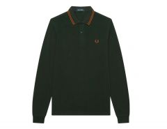 Fred Perry - LS Twin Tipped Shirt - Dark Green Long Sleeve Shirt