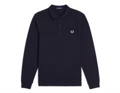 Fred Perry - Longsleeve Plain Shirt - Navy Longsleeve