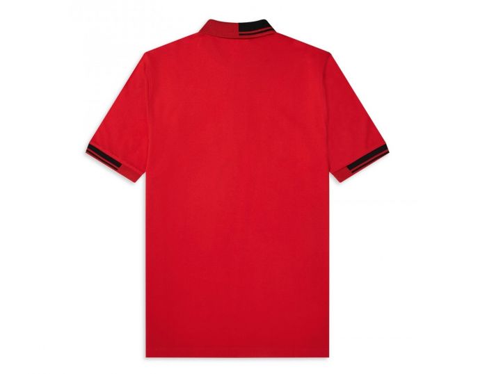Fred Perry - Abstract Collar Polo Shirt - Red Polo Shirt