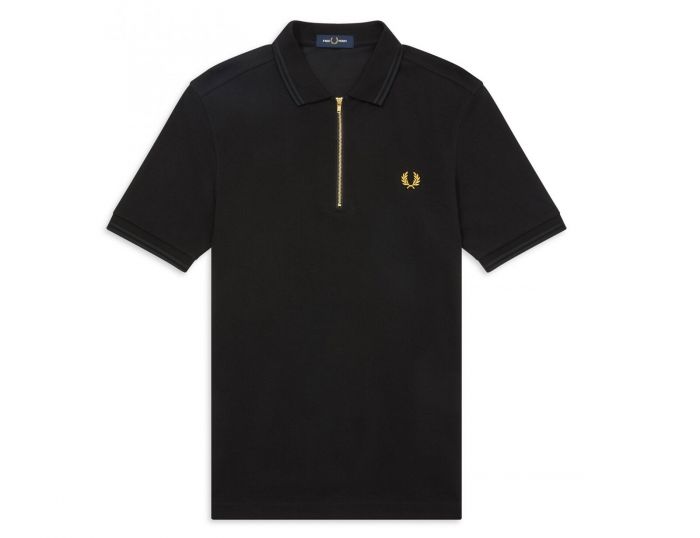 【FRED PERRY】FOOTBALL COLLAR SHIRT Jersey Stripe Polo Shirt - Light Ecru | Men's Polo Shirts