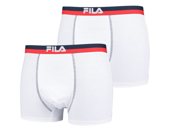Fila - Man Boxer Elastic Band 2-pack - White boxers